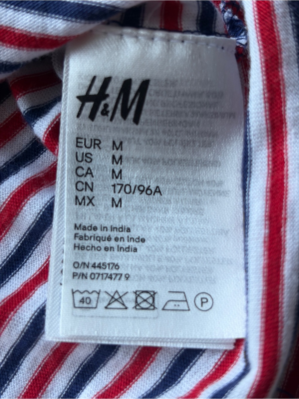 H&M Divided Retro Style Red & Navy Ringer Tee, EUC! - Picture 8 of 12